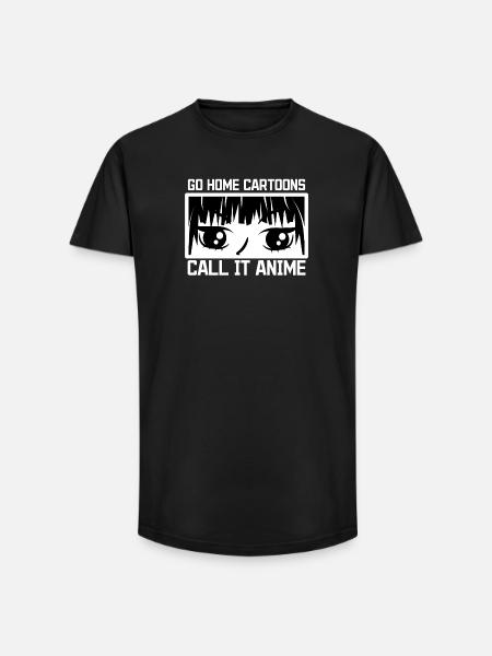Manga Anime Statement Cartoon Japan Pop Culture - Long Fit Men's T-Shirt - black