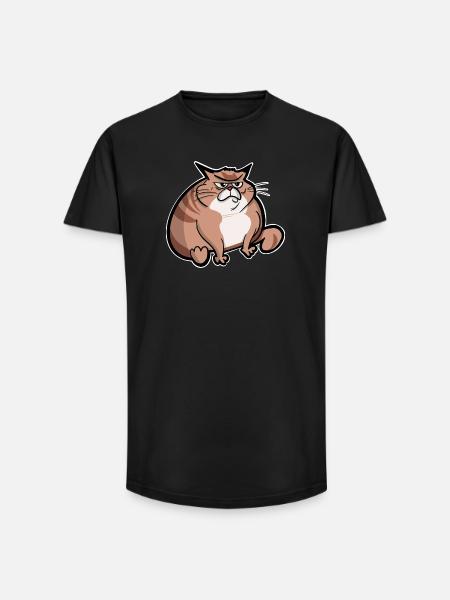 Fauve - T-shirt coupe longue homme - noir