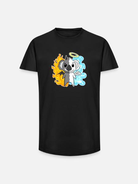 Koala - Angels and Devils - Long Fit Men's T-Shirt - black