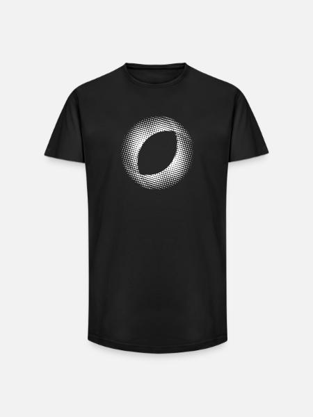 dotted, oval art white - Long Fit Men's T-Shirt - black