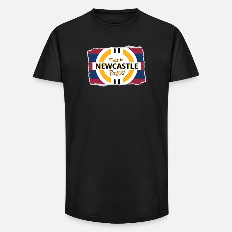Blauer Roter Turm aus - Long Fit Männer T-Shirt - Schwarz