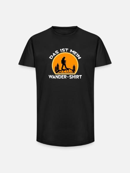 Klettern Wandern Wanderer Bergwandern Statement - Long Fit Männer T-Shirt - Schwarz