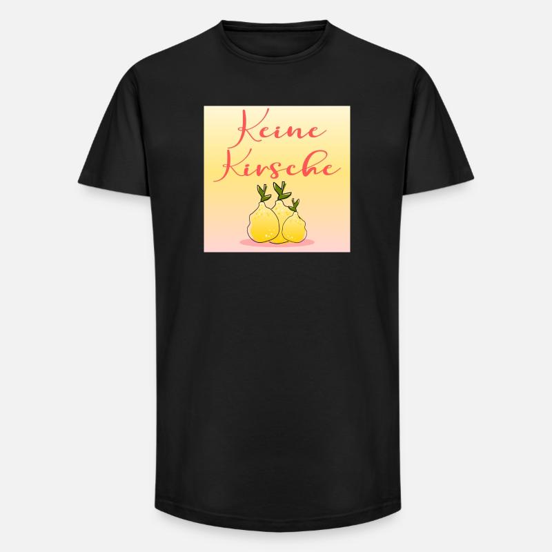 Früchte Zitronen - Kirsche - Long Fit Männer T-Shirt - Schwarz
