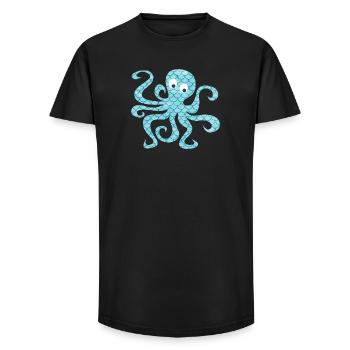 Octopus Scales Octopus Tentacle Sea Child - Long Fit Men's T-Shirt - black - Front - AI Model Male 185 light (185cm)