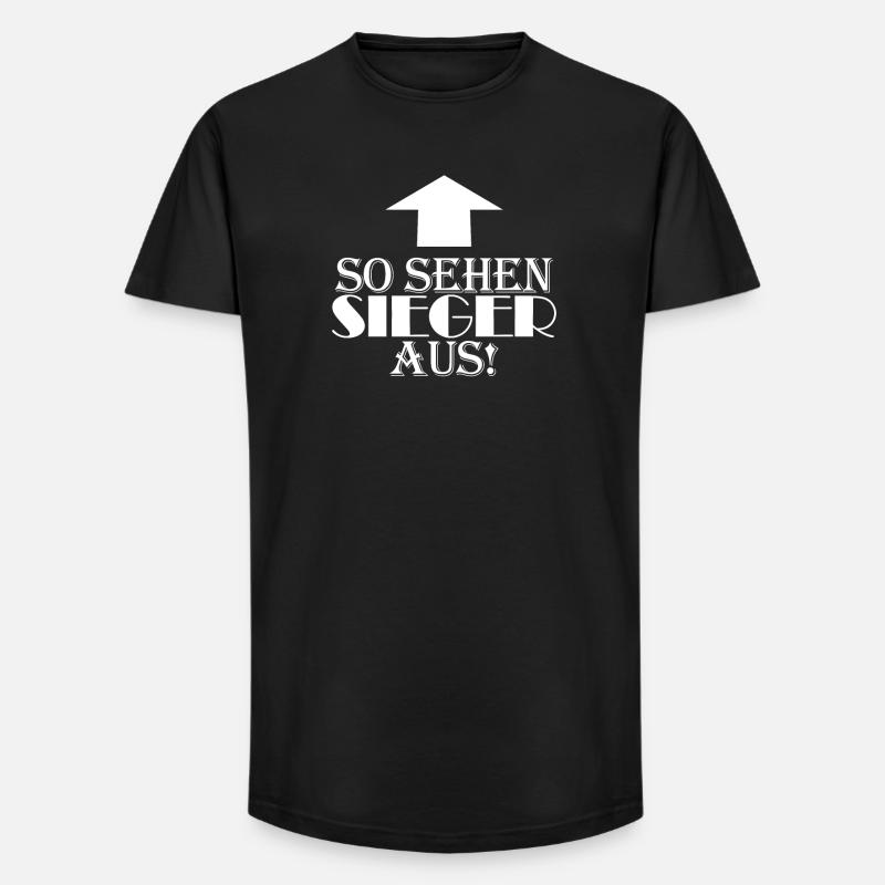 Sieger Erster Gewinner Geschenk - Long Fit Männer T-Shirt - Schwarz