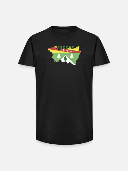 Kort over Vogeserne og dets våbenskjold - Long fit herre T-shirt - sort