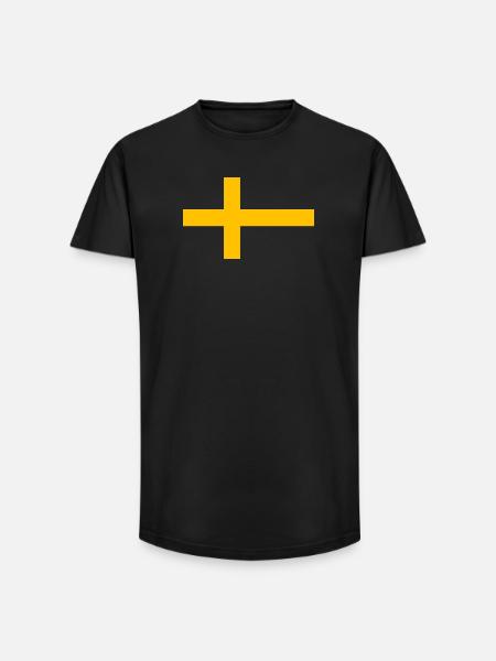 Croix de Suède - T-shirt coupe longue homme - noir