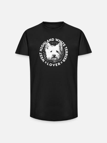 West Highland White Terrier Lover - Long Fit Men's T-Shirt - black