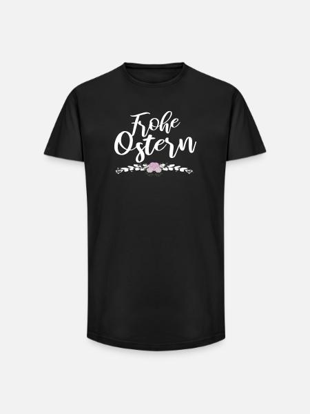 frohe Ostern - Long Fit Männer T-Shirt - Schwarz