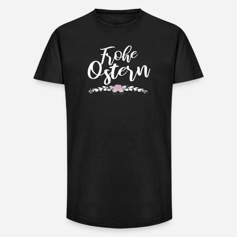 frohe Ostern - Long Fit Männer T-Shirt - Schwarz