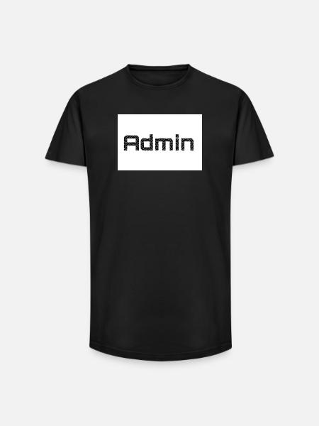 ADMIN Blackwords/WhiteBackround - Long Fit Männer T-Shirt - Schwarz