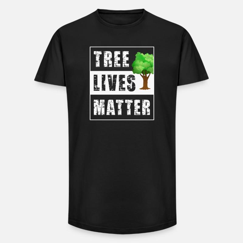 Tree Trees - Long Fit Men's T-Shirt - black