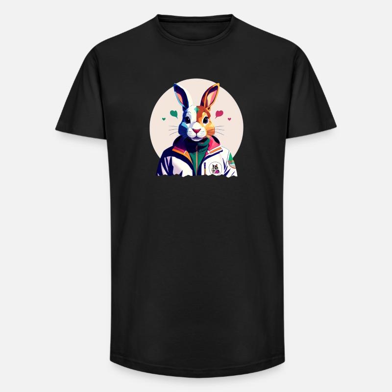 Bunny, Easter Bunny - Long Fit Men's T-Shirt - black