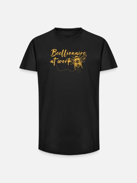 Beellionaire at Work - Long Fit Men's T-Shirt - black