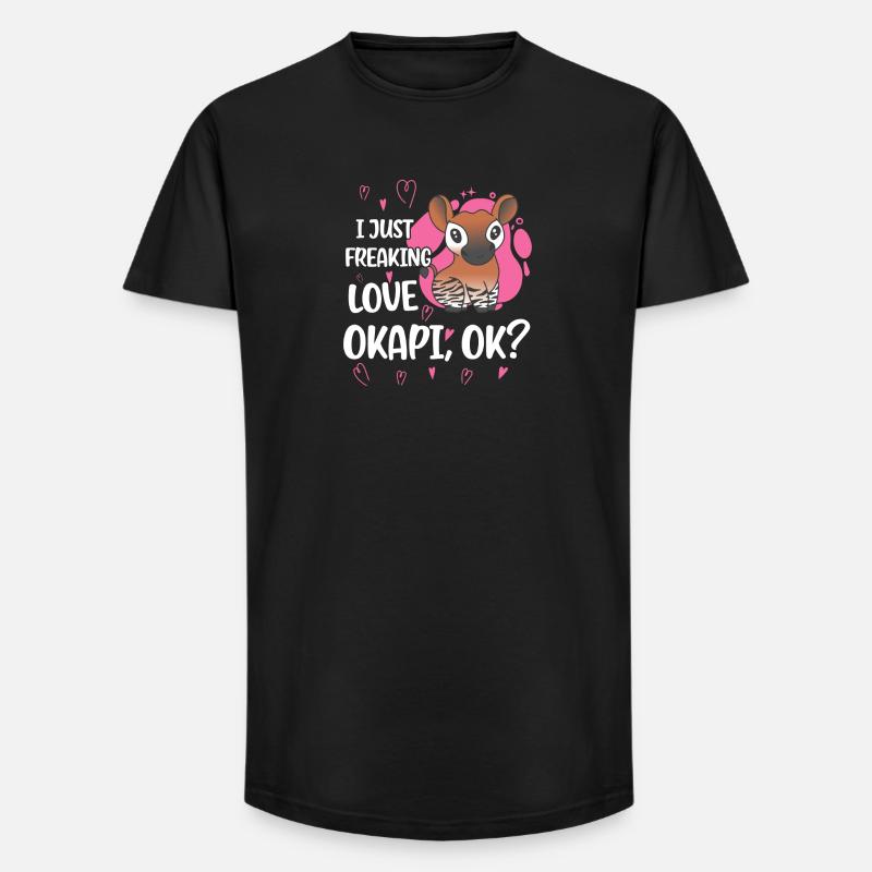 J'adore l'okapi - T-shirt coupe longue homme - noir