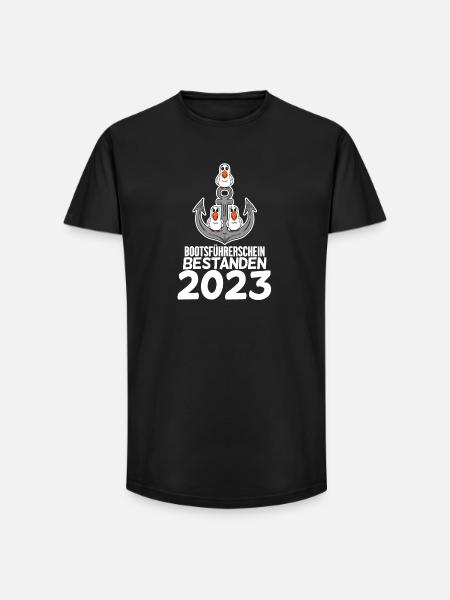 Bootsführerschein 2023 - Long Fit Männer T-Shirt - Schwarz