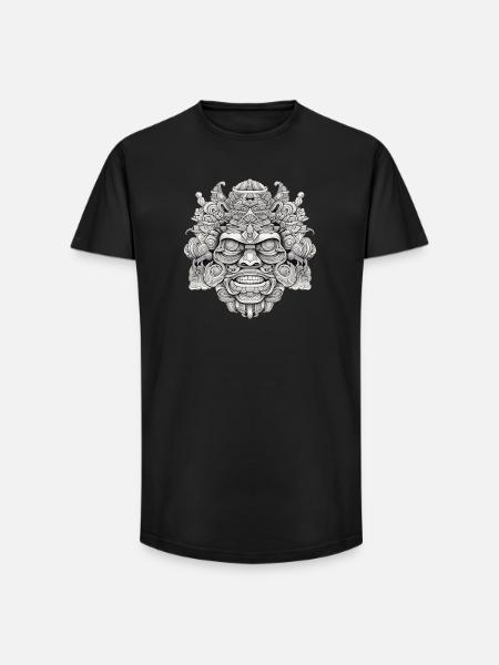 Psychedelic head - Long Fit Men's T-Shirt - black
