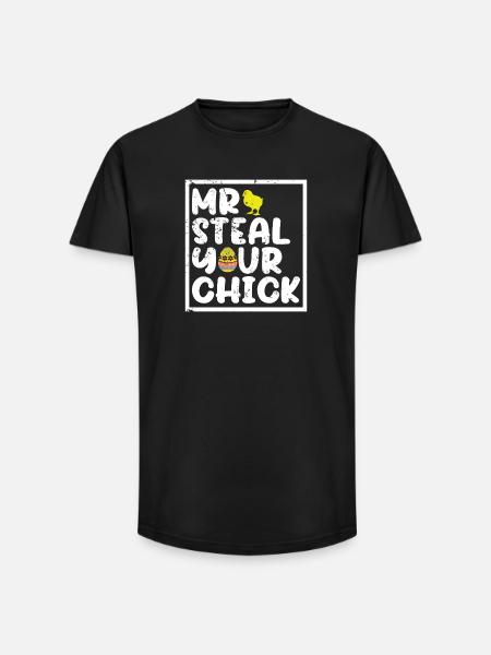 Mr Steal Your Chick - Long Fit Men's T-Shirt - black