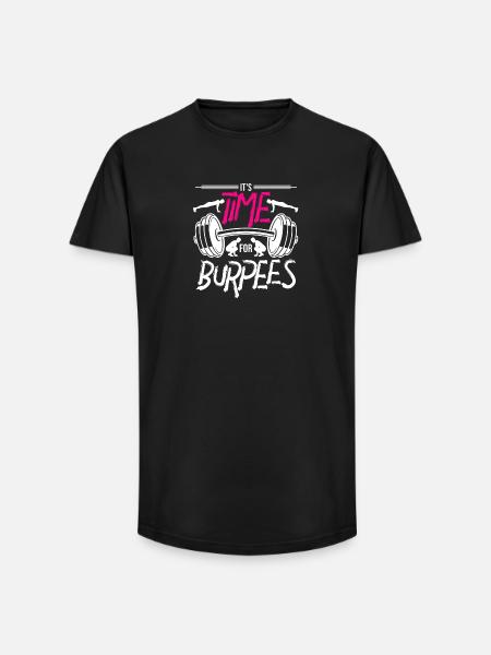 Ist Zeit für Burpees Design - Long Fit Männer T-Shirt - Schwarz