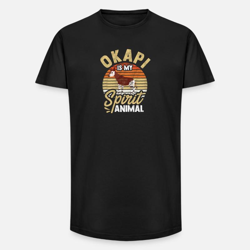 Okapi ist mein Seelentier - Long Fit Männer T-Shirt - Schwarz