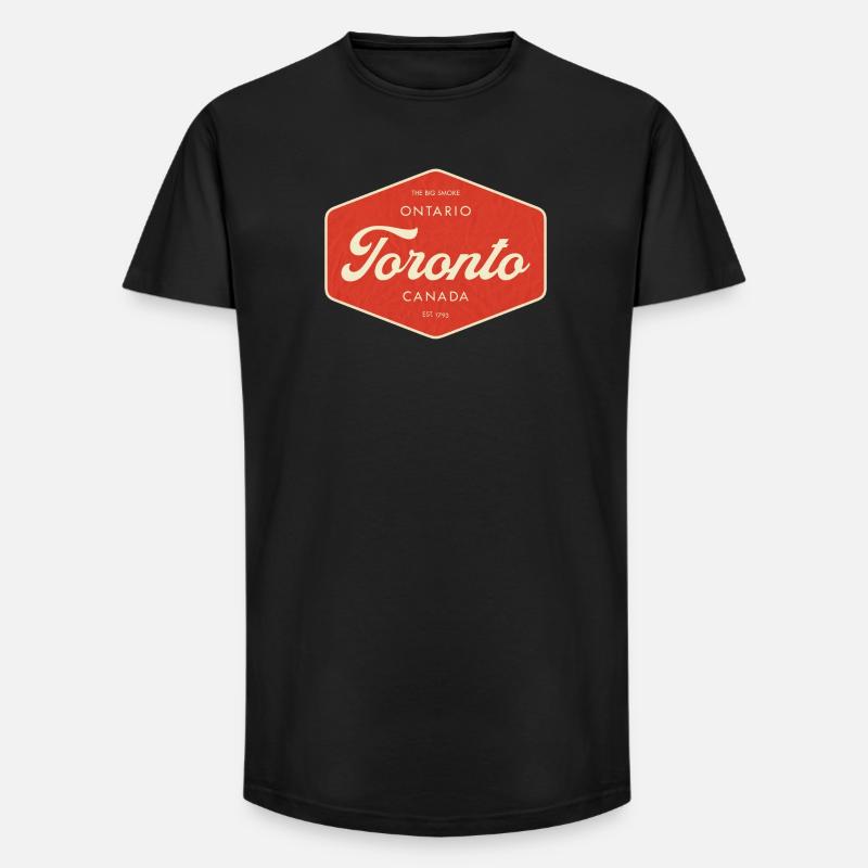 Toronto Retro Schild - Long Fit Männer T-Shirt - Schwarz