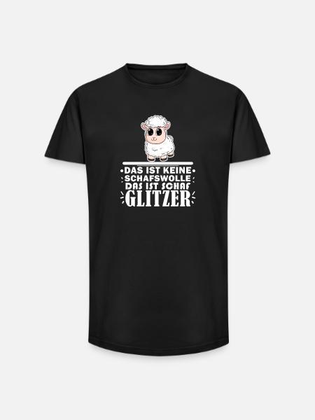 Schaf Spruch - Long Fit Männer T-Shirt - Schwarz