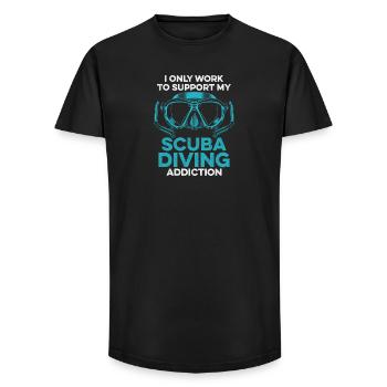 Scuba Diving Gerätetauchen Design - Long Fit Männer T-Shirt - Schwarz - Vorne - AI Model Male 185 light (185cm)