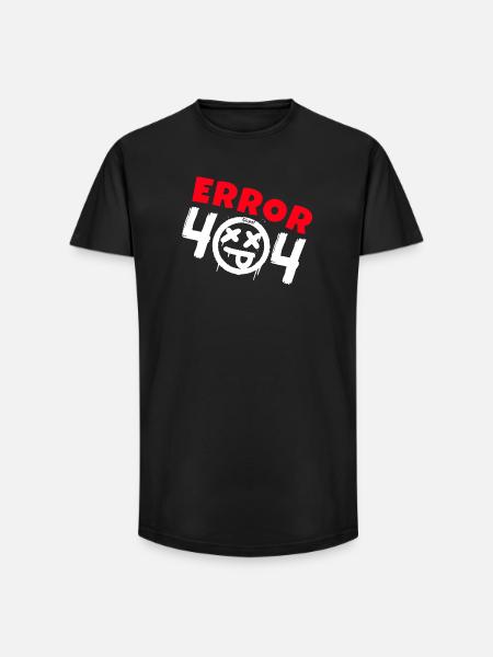 Error 404 Not Found - Long Fit Men's T-Shirt - black