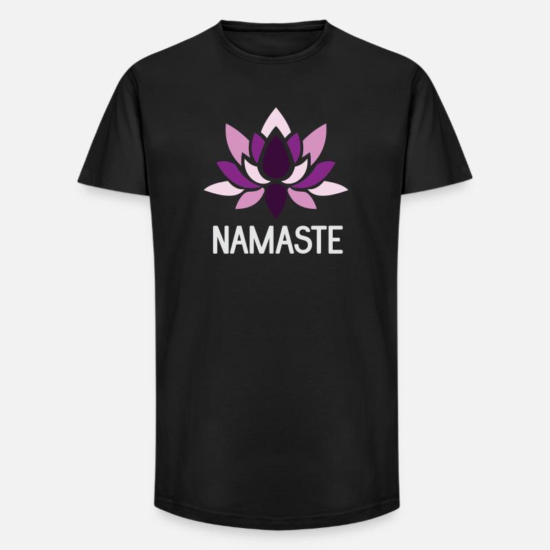 Namaste - Yoga Geschenkidee - Long Fit Männer T-Shirt - Schwarz
