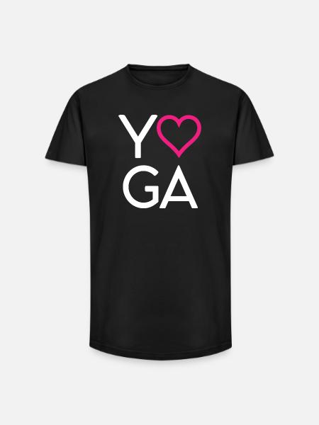 Yoga - Long Fit Men's T-Shirt - black