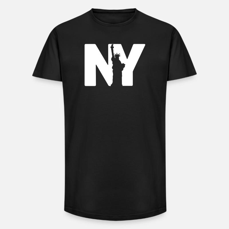 New York Statue - Long Fit Männer T-Shirt - Schwarz