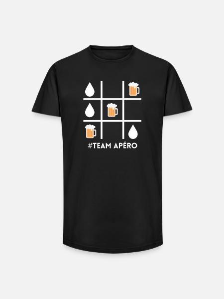 Aperitif team, beer, beer fan - Long Fit Men's T-Shirt - black