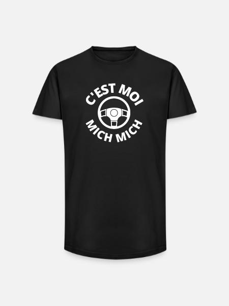 c'est moi mich mich, auto école - T-shirt coupe longue homme - noir