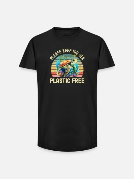 Sea Turtle Environmental Protection - Long Fit Men's T-Shirt - black