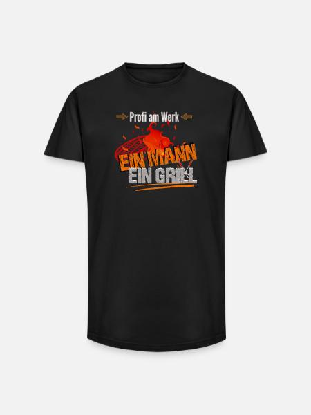 Profi am Werk - Long Fit Männer T-Shirt - Schwarz