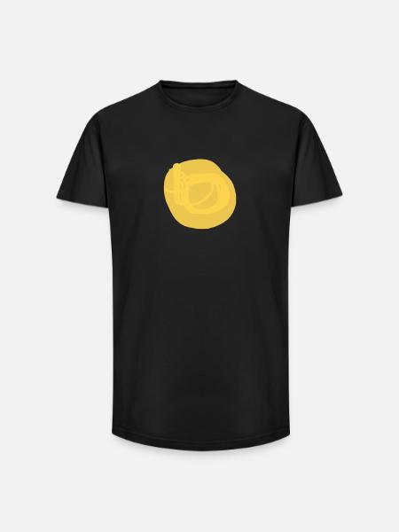 The yellow circle - Long Fit Men's T-Shirt - black