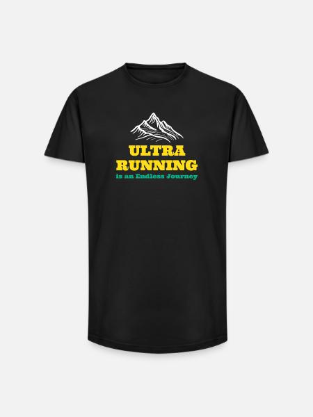 Ultra Running is an Endless Journey - Long Fit Men's T-Shirt - black