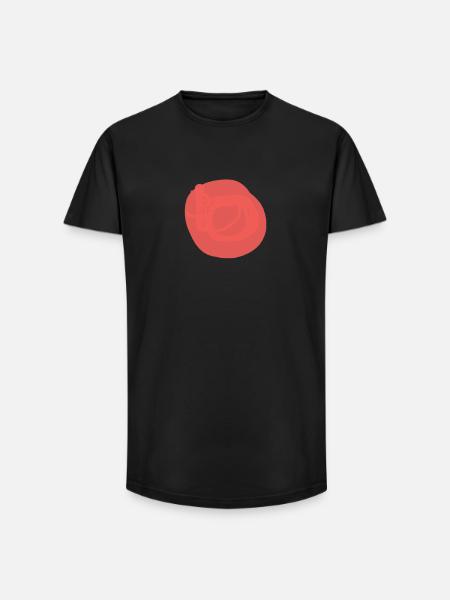 Red dot - Long Fit Men's T-Shirt - black