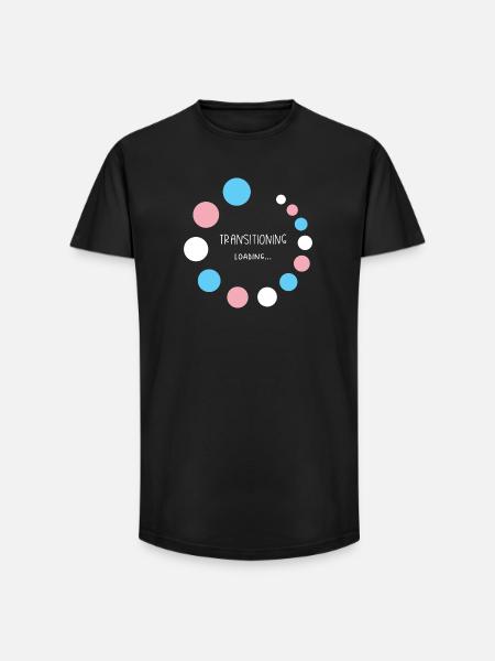 Pride Month - Transitioning... Loading - Long Fit Men's T-Shirt - black