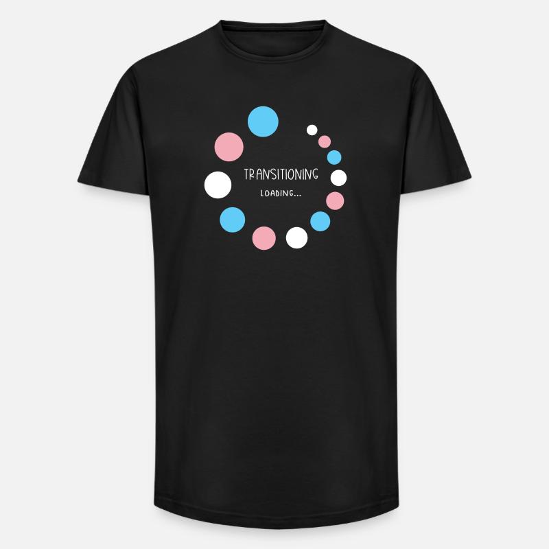 Pride Month - Transitioning... Loading - Long Fit Men's T-Shirt - black