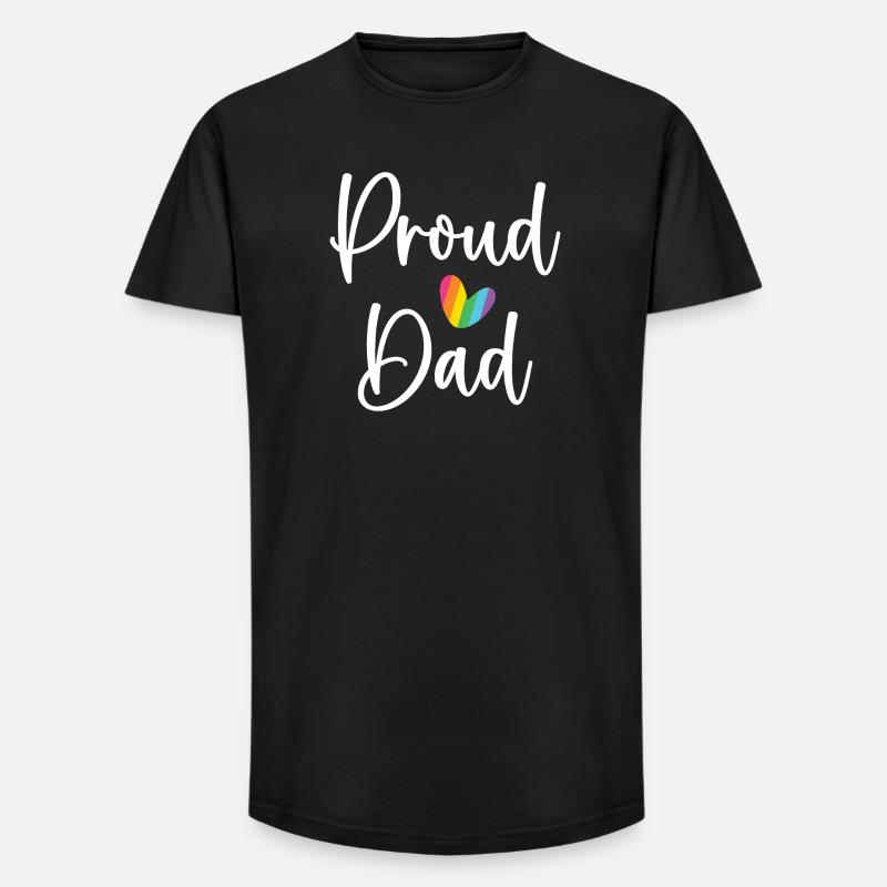 Stolzer Papa - Long Fit Männer T-Shirt - Schwarz