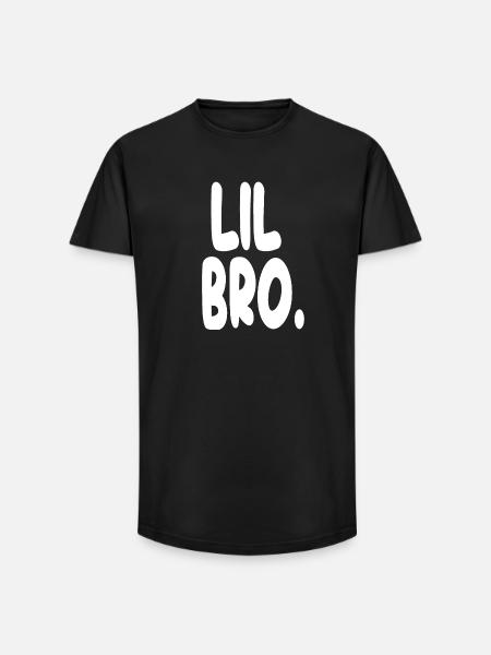 Lil Bro Statement Tee - Long Fit Men's T-Shirt - black