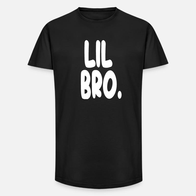 Lil Bro Statement Tee - Long Fit Men's T-Shirt - black