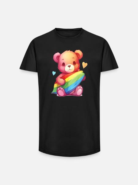 Love is a Bear Necessity - Long Fit Men's T-Shirt - black