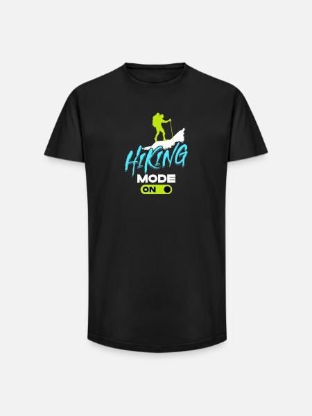 Glacier Hiking Hikers Mountains Statement Tours - Long Fit Men's T-Shirt - black