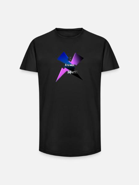 EXTREME LIFE - Long Fit Men's T-Shirt - black