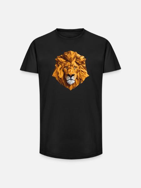 Lion's head - Long Fit Men's T-Shirt - black