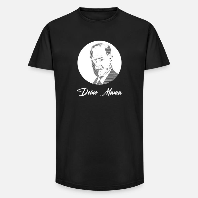 Deine Mama Freud - Long Fit Männer T-Shirt - Schwarz