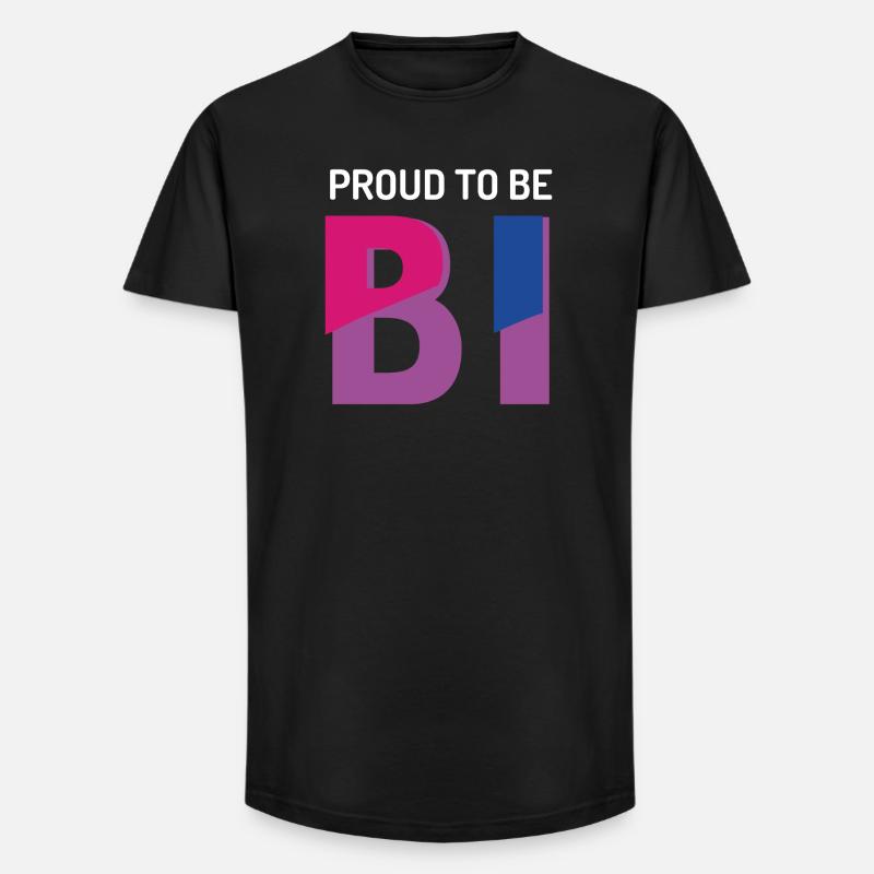 Stolz darauf, bisexuell zu sein - Long Fit Männer T-Shirt - Schwarz