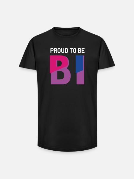 Proud To Be Bisexual - Long Fit Men's T-Shirt - black